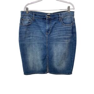 Westport 1962 Denim Skirt Size 16 Blue Jean Pencil Career Casual Classic Country